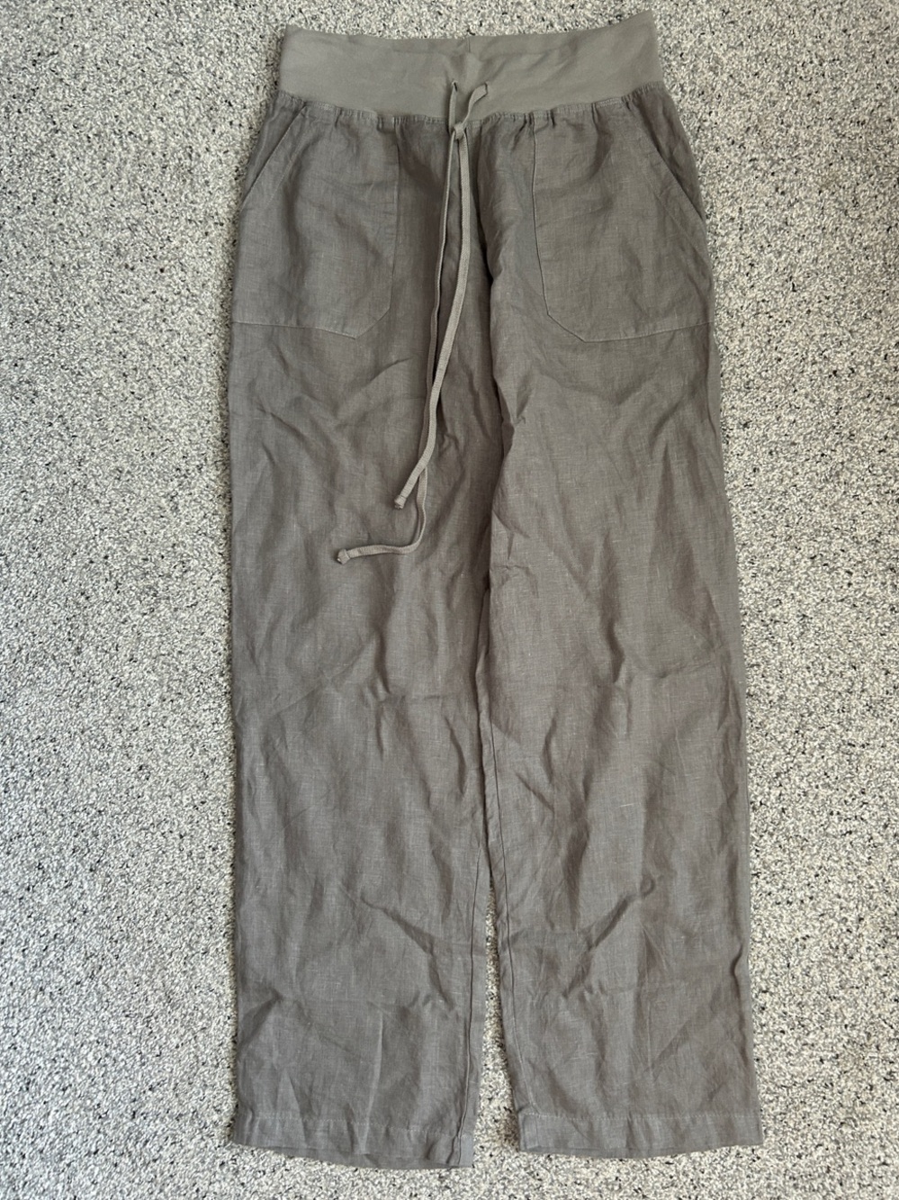 Hard Tail Women's Straight Leg Drawstring Pants in Taupe